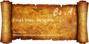 Csallner Aranka névjegykártya