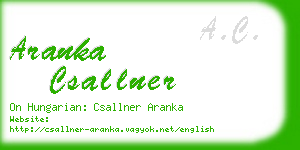 aranka csallner business card